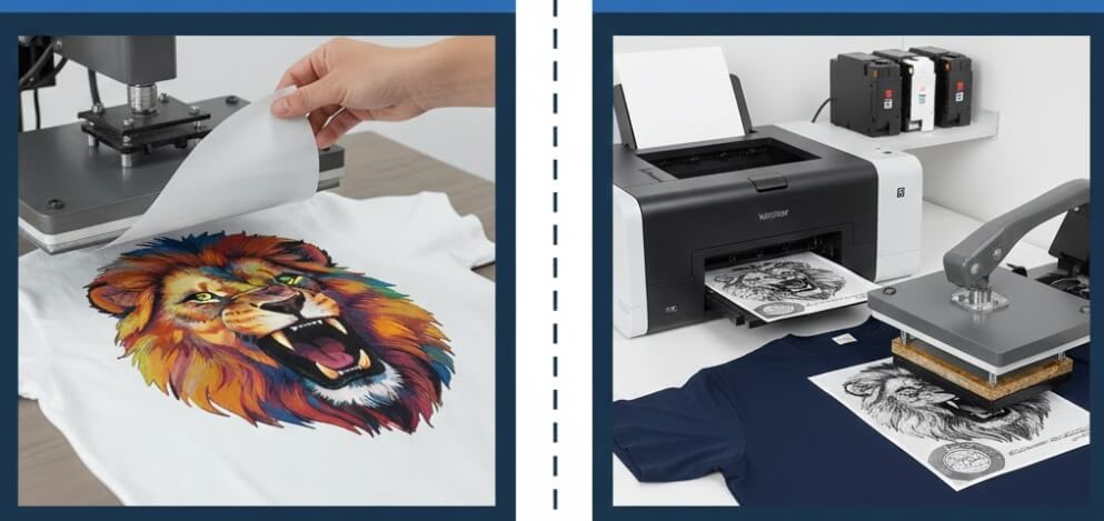 DTF vs White toner printing