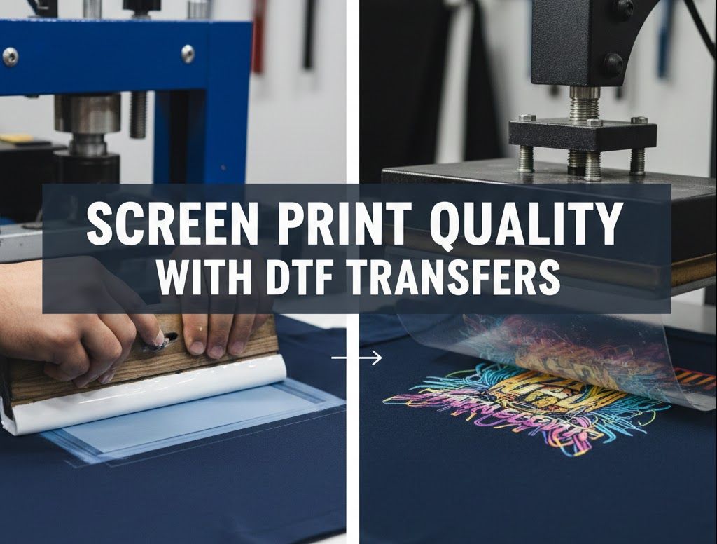 Screen print quality with DTF transfers