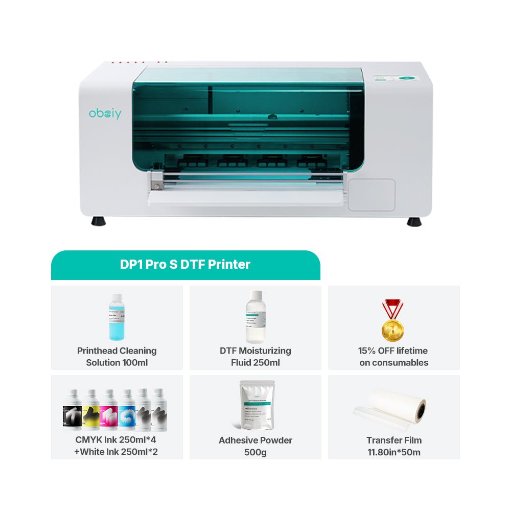 Obziy DP1 Series: World's Fastest Single-Head 15" All-in-One DTF Printer with 8-Pass Precision