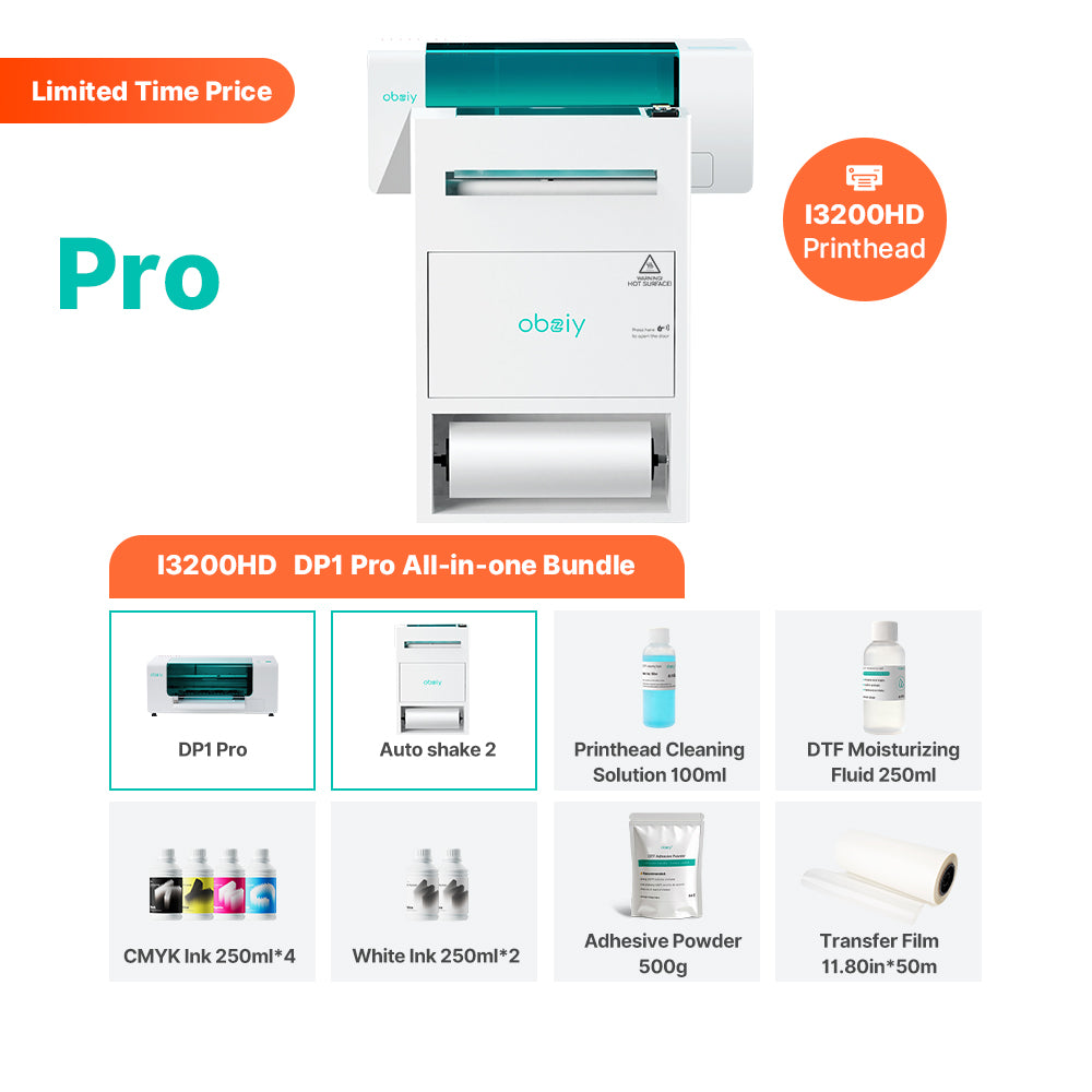 obziy DP1 Series: World's Fastest Single-Head 15" All-in-One DTF Printer with 8-Pass Precision