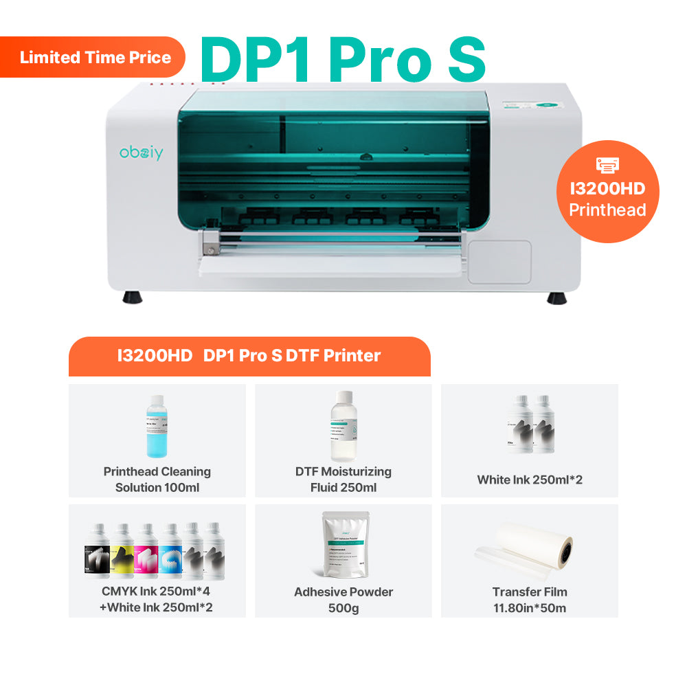 obziy DP1 Series: World's Fastest Single-Head 15" All-in-One DTF Printer with 8-Pass Precision