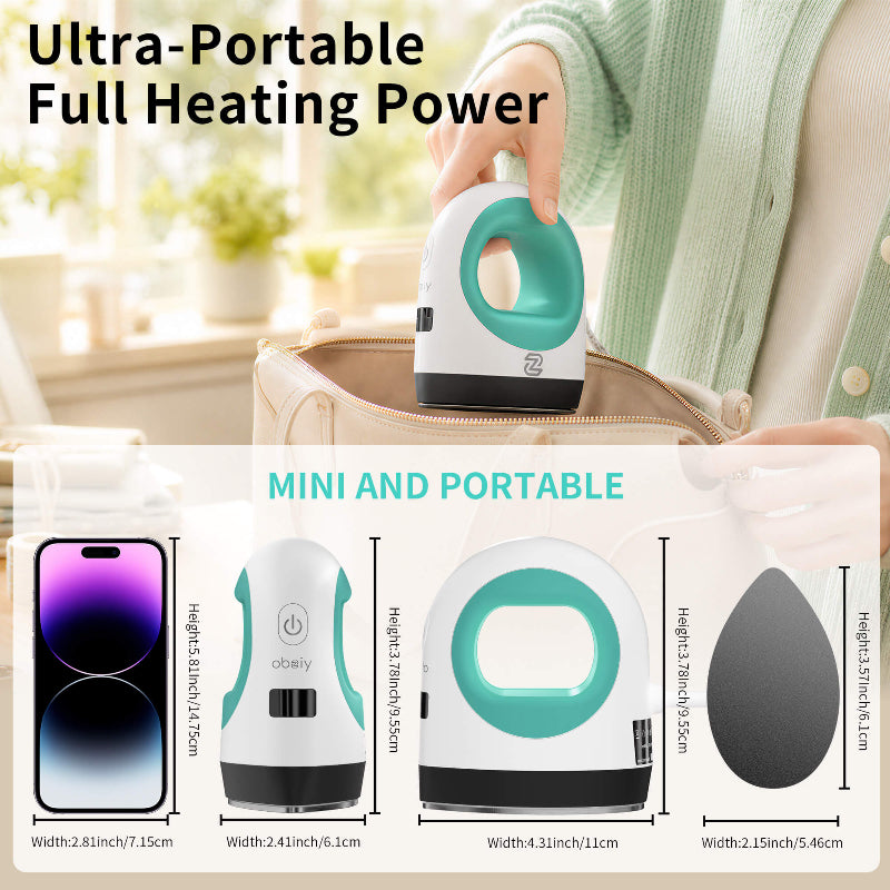 obziy Mini Heat Press Machine for DTF & Sublimation — Portable Iron for Beginners & Small Projects