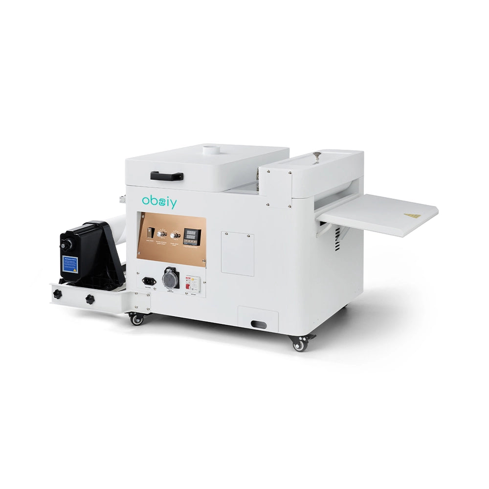 Obziy AutoShake1 DTF Oven White machine with wheels on a white background