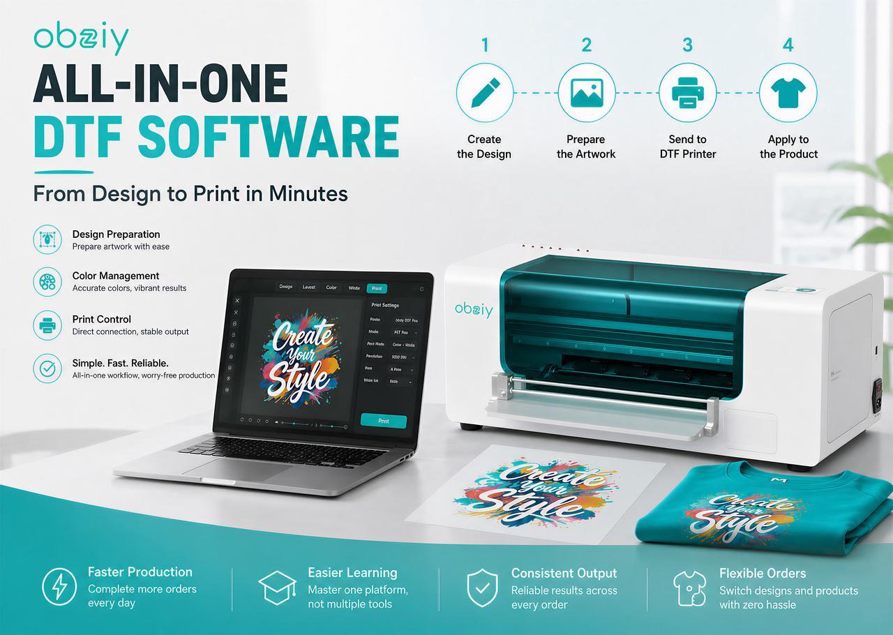 All-in-One DTF Software: From Design to Print in Minute