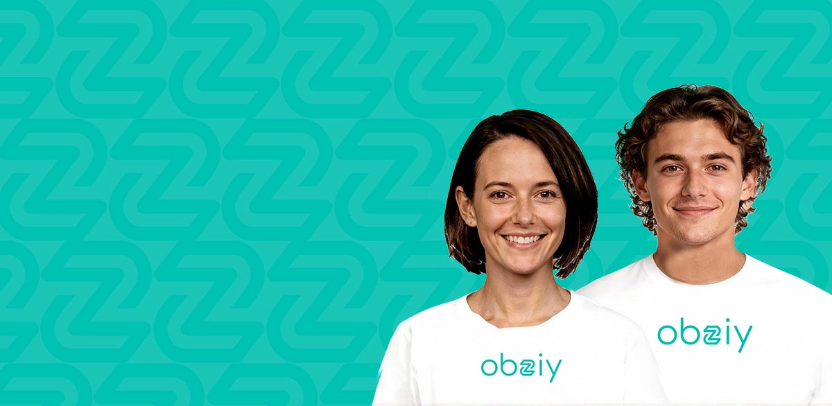 Obeiy customer support team banner, friendly service staff for DTF printer help