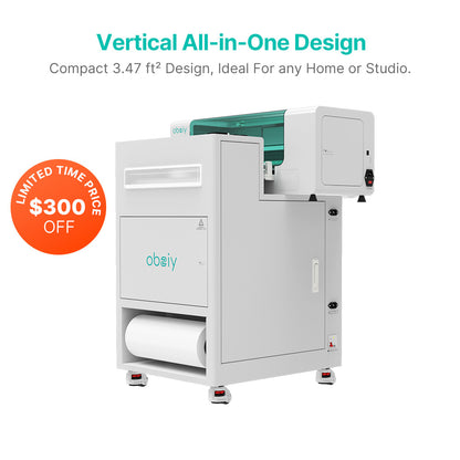 obziy DP1 Series: World's Fastest Single-Head 15" All-in-One DTF Printer with 8-Pass Precision