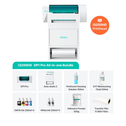 obziy DP1 Series: World's Fastest Single-Head 15" All-in-One DTF Printer with 8-Pass Precision