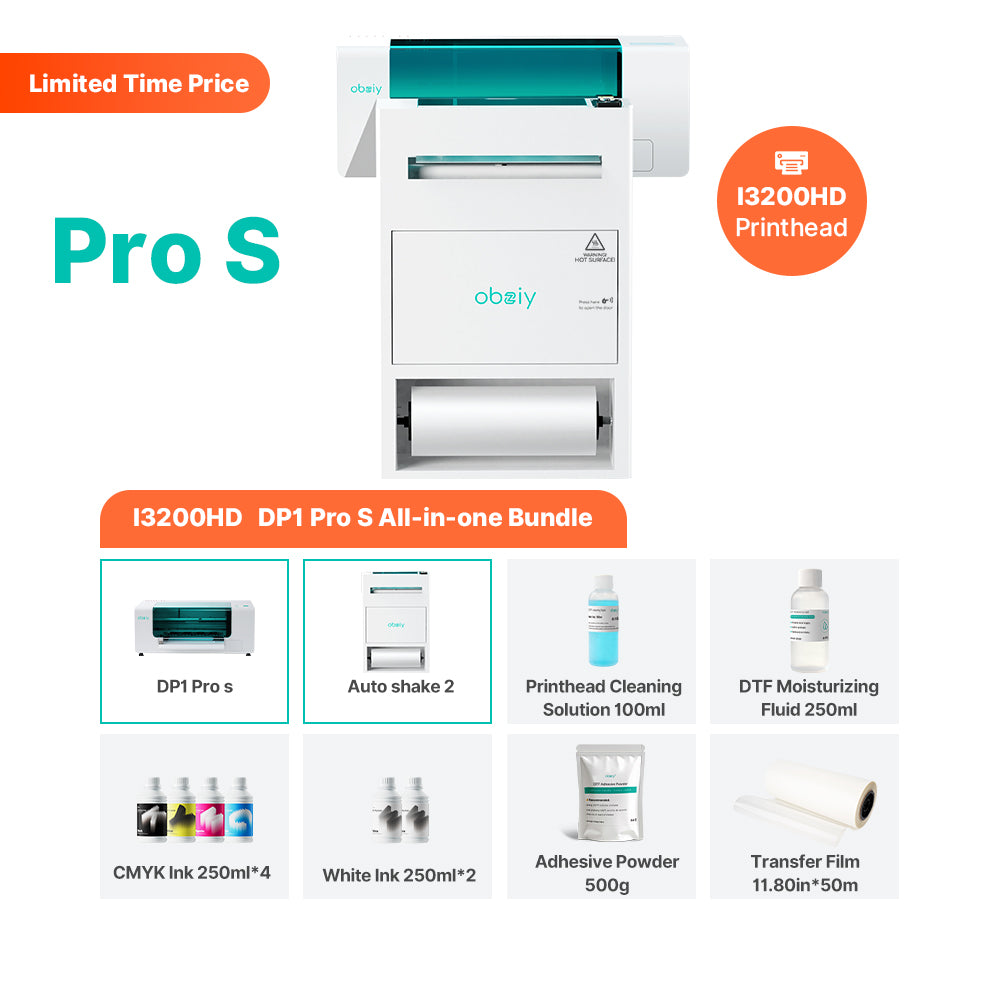 obziy DP1 Series: World's Fastest Single-Head 15" All-in-One DTF Printer with 8-Pass Precision