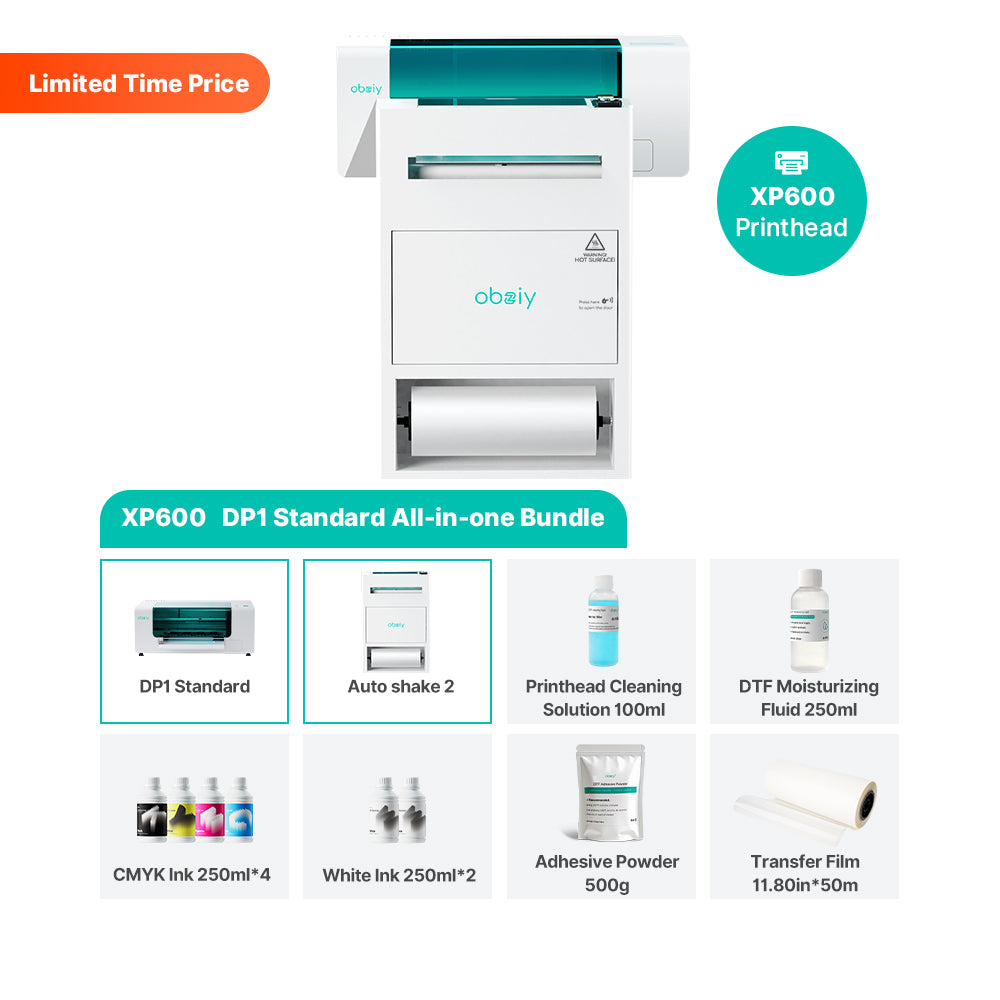 obziy DP1 Series: World's Fastest Single-Head 15" All-in-One DTF Printer with 8-Pass Precision