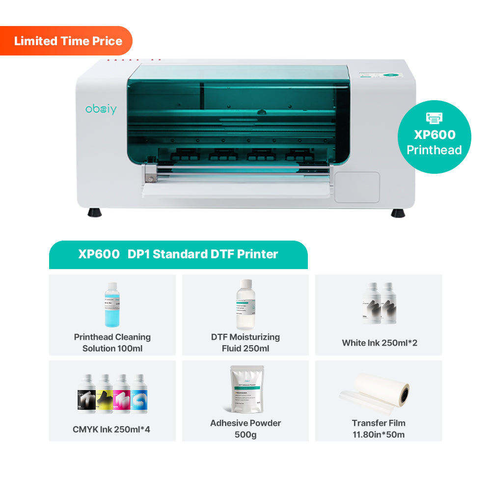 obziy DP1 Series: World's Fastest Single-Head 15" All-in-One DTF Printer with 8-Pass Precision