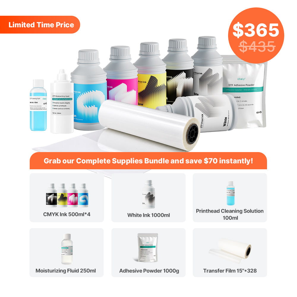 obziy DTF Complete Consumables Kit — Premium Consumables for DTF Printers