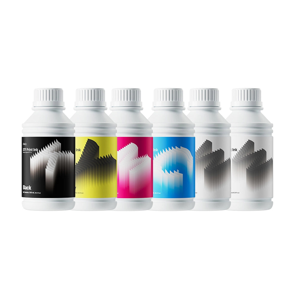 Obziy Premium Pigment DTF Ink Combo Pack（CMYKWW）500ml*6