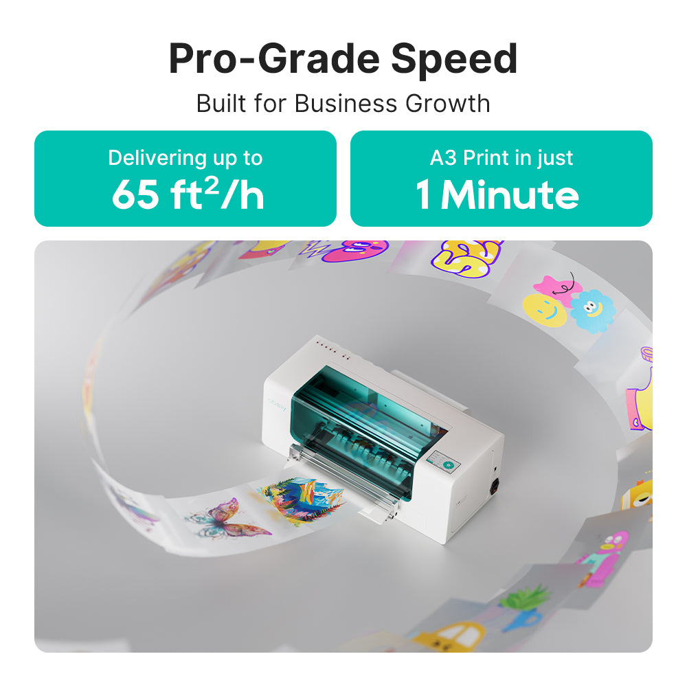 obziy DP1 Series: World's Fastest Single-Head 15" All-in-One DTF Printer with 8-Pass Precision