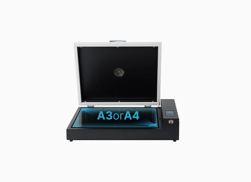 DTF curing oven supporting A3 and A4 sizes, Obziy versatile transfer film dryer for all print sizes