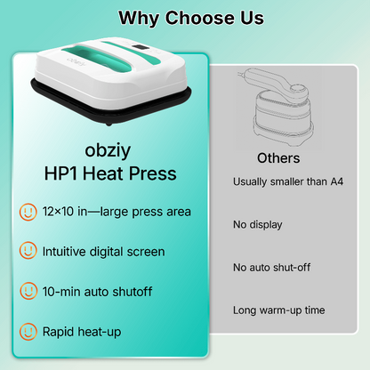 Pre-order obziy HP1 Heat Press — Commercial Grade DTF Heat Transfer Press Machine