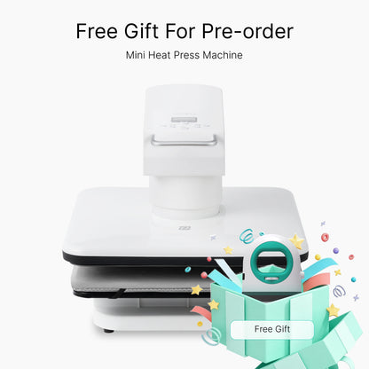 Obziy AutoHP1 Auto Heat Press White 110V：Pre-set DTF/DTG Modes