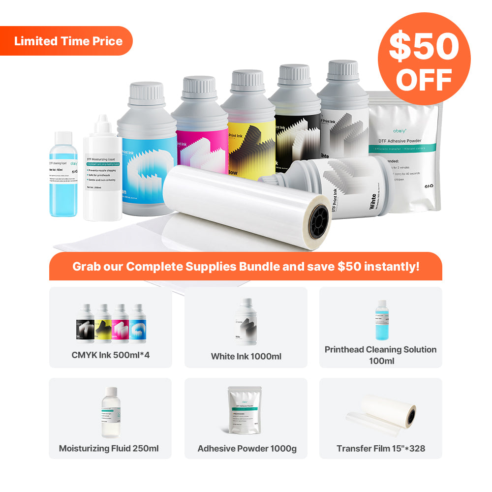 obziy DTF Complete Consumables Kit — Premium Consumables for DTF Printers